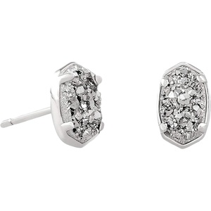 image:imageKendra Scott Emilie Stud Earrings for Women Fashion JewelryRHODIUM  PLATINUM DRUSY