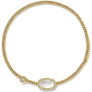 image:imageKendra Scott Grayson Crystal Stretch Bracelet Fashion Jewelry for WomenGOLD  IVORY MOTHER OF PEARL