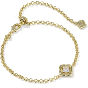 image:imageKendra Scott Mallory Crystal Delicate Chain BraceletGOLD WHITE CZ