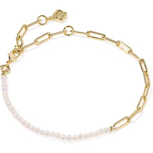 image:imageKendra Scott Markie Half Chain Bracelet in Freshwater Cultured Pearl Fashion Jewelry for WomenGOLDFRESHWATER CULTURED PEARL
