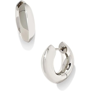 image:imageKendra Scott Mikki Metal Huggie Earring Fashion Jewelry for WomenRHODIUM  POLISHED METAL