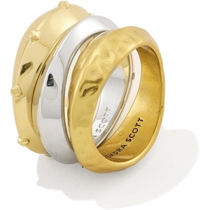 image:imageKendra Scott Oakland Ring Set Of 3GOLD  SILVER  VINTAGE GOLD MIXED METAL
