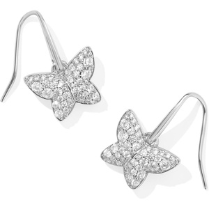 image:imageKendra Scott RhodiumPlated Lillia Crystal Drop Earrings in White Crystal Fashion Jewelry for Women