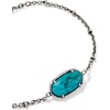 image:imageKendra Scott Tiger Striped Elaina Delicate Chain BraceletVINTAGE SILVER  BLUE MARBLE Tiger Striped