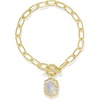 image:imageKendra Scott Daphne Link Chain Bracelet Fashion Jewelry for WomenGold  Iridescent Abalone