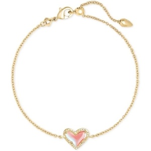 image:imageKendra Scott Ari Heart Link Chain Bracelet for Women Fashion JewelryGOLD  IRIDESCENT DICHROIC GLASS