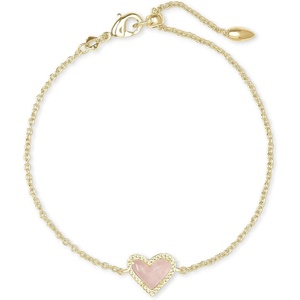 image:imageKendra Scott Ari Heart Link Chain Bracelet for Women Fashion JewelryGOLD  ROSE QUARTZ