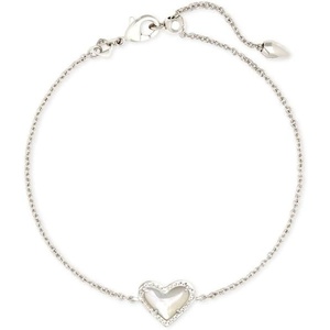 image:imageKendra Scott Ari Heart Link Chain Bracelet for Women Fashion JewelryRHODIUM  IVORY MOTHER OF PEARL
