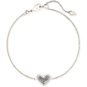 image:imageKendra Scott Ari Heart Link Chain Bracelet for Women Fashion JewelryRHODIUM  PLATINUM DRUSY