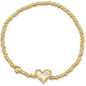 image:imageKendra Scott Ari Heart Stretch Bracelet Fashion Jewelry for WomenGOLD  IVORY MOTHER OF PEARL