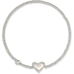 image:imageKendra Scott Ari Heart Stretch Bracelet Fashion Jewelry for WomenRHODIUM  DICHROIC GLASS
