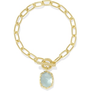 image:imageKendra Scott Daphne Link Chain Bracelet Fashion Jewelry for WomenGold  Light Blue Illusion