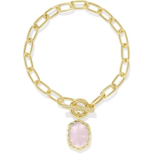 image:imageKendra Scott Daphne Link Chain Bracelet Fashion Jewelry for WomenGold  Rose Quartz