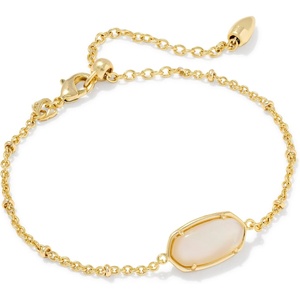 image:imageKendra Scott Tiger Striped Elaina Delicate Chain BraceletGOLD  NATURAL MOTHER OF PEARL Tiger Striped