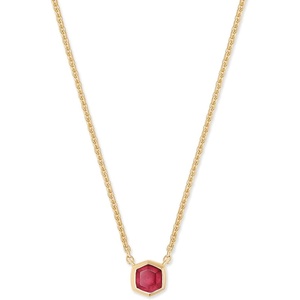 image:imageKendra Scott Davie Pendant Necklace in 18K Gold Vermeil DemiFine Jewelry for Women Red Garnet