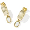 image:imageKendra Scott Mini Ellie Wide Huggie Fashion Jewelry for WomenGold  Bright White Opal