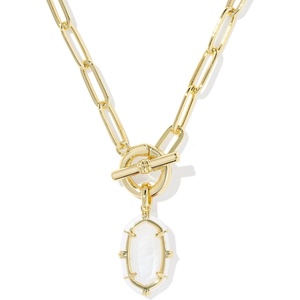 image:imageKendra Scott Elisa Enamel Link Chain NecklaceGOLD  WHITE MOTHER OF PEARL