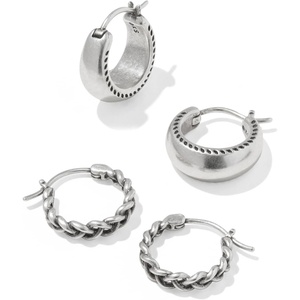 image:imageKendra Scott Gabriella Set Huggie Earring Fashion Jewelry for WomenVintage Silver Metal
