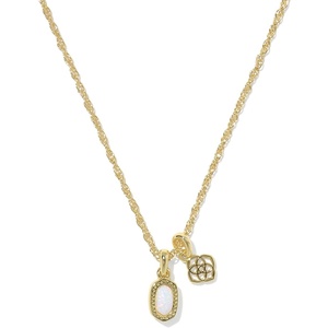 image:imageKendra Scott Mini Elisa Dira Necklace Fashion Jewelry for WomenGold  Bright White Opal