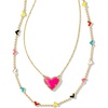 image:imageKendra Scott Ari amp Haven Heart Necklace Gift Set Fashion Jewelry for WomenGOLD  NEON PINK