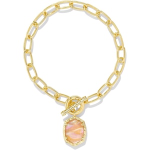 image:imageKendra Scott Daphne Link And Chain Bracelet Fashion Jewelry for WomenLIGHT PINK IRIDESCENT ABALONE