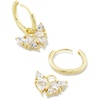 image:imageKendra Scott Blair 14k GoldPlated Butterfly Huggie Earrings in White Crystal Fashion Jewelry for Women