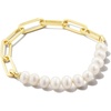 image:imageKendra Scott Ashton Gold Half Chain Bracelet in White Pearl Fashion Jewelry For Women