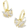 image:imageKendra Scott Blair 14k GoldPlated Butterfly Huggie Earrings in White Crystal Fashion Jewelry for Women