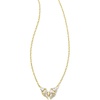 image:imageKendra Scott Blair 14k GoldPlated Butterfly Small Short Pendant Necklace in White Crystal Fashion Jewelry for Women