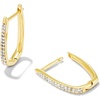 image:imageKendra Scott Ellen Luxe 18k Gold Vermeil Huggie Earrings in White Sapphire DemiFine Jewelry for Women
