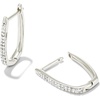 image:imageKendra Scott Ellen Luxe Sterling Silver Huggie Earrings in White Sapphire DemiFine Jewelry for Women