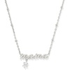 image:imageKendra Scott Mama Crystal Short Pendant Necklace White Cubic Zirconia Fashion Jewelry for WomenRHODIUM METAL