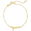 image:imageKendra Scott Mama Script Delicate Chain Bracelet in White Pearl Fashion Jewelry for WomenGOLD  WHITE PEARL