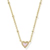 image:imageKendra Scott Mini Ari Heart Satellite Necklace Fashion Jewelry for WomenGOLD  BUBBLEGUM PINK OPAL