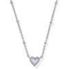 image:imageKendra Scott Mini Ari Heart Satellite Necklace Fashion Jewelry for WomenRHODIUM  BUBBLEGUM PINK OPAL