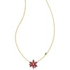 image:imageKendra Scott Poinsettia Pendant Necklace 14k Gold Plated Brass Red Mix Fashion Jewelry for Women