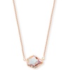 ROSE GOLD-PLATED - IRIDESCENT DICHROIC GLASS