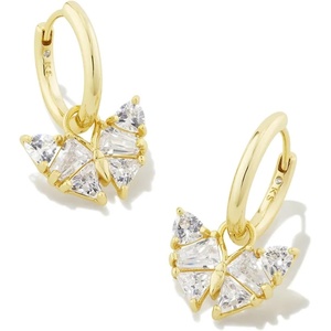 image:imageKendra Scott Blair 14k GoldPlated Butterfly Huggie Earrings in White Crystal Fashion Jewelry for Women