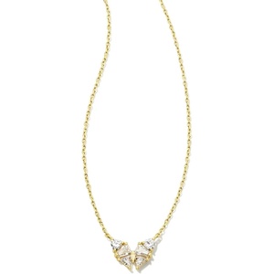 image:imageKendra Scott Blair 14k GoldPlated Butterfly Small Short Pendant Necklace in White Crystal Fashion Jewelry for Women