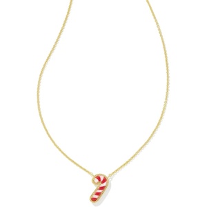 image:imageKendra Scott Candy Cane Pendant Necklace 14k Gold Plated Brass Fashion Jewelry for Women