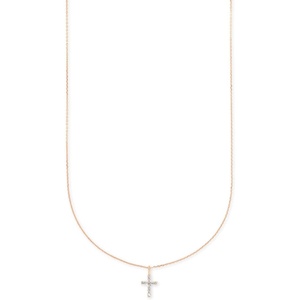 image:imageKendra Scott Cross Necklace in 14k Rose Gold Fine Jewelry for Women White Diamond
