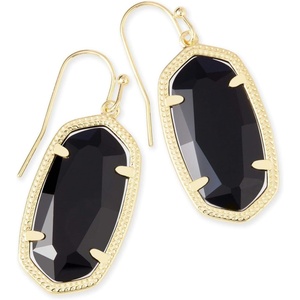 image:imageKendra Scott Dani Drop Earrings for Women Fashion JewelryGOLD  BLACK OPAQUE GLASS