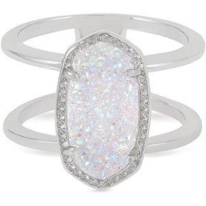 image:imageKendra Scott Elyse Ring for Women Fashion JewelryRHODIUM  IRIDESCENT DRUSY