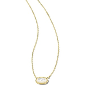 image:imageKendra Scott Grayson Stone Pendant Necklace in Ivory Mother Of Pearl 14k GoldPlated Brass Pendant Necklaces for Women