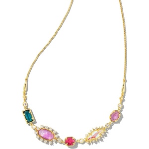 image:imageKendra Scott June Strand Necklace in 14k GoldPlated Brass Fashion Jewelry for Women Gold  Multi Mix