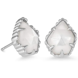 image:imageKendra Scott Tessa Stud Earrings for Women Fashion JewelryRHODIUM  Ivory MOTHER OF PEARL