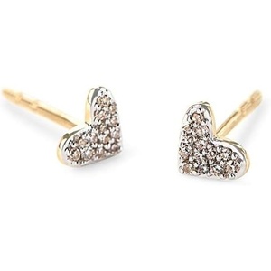 image:imageKendra Scott White Diamond Heart Stud Earrings in 14k Gold Fine Jewelry for Women14K YELLOW GOLD  CRYSTAL CLEAR DIAMOND